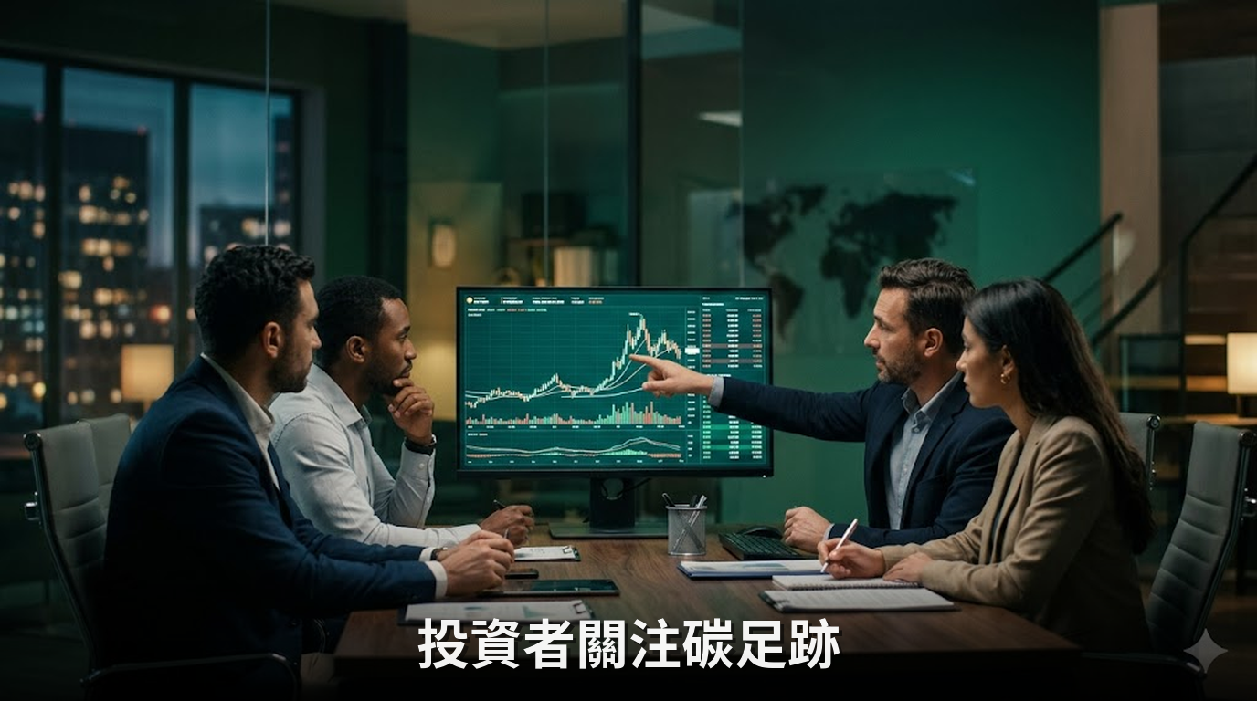 投資者關注碳足跡的關注度，而非碳排放本身