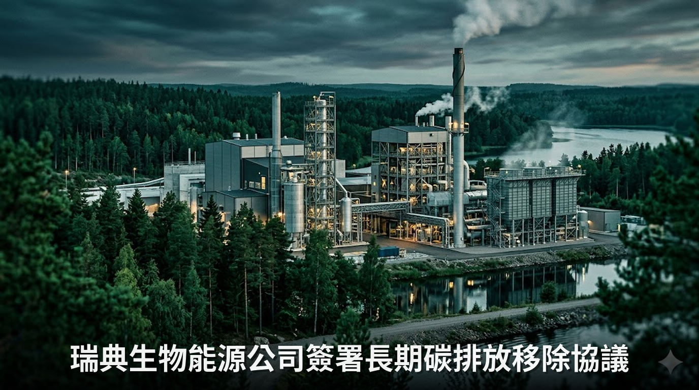 瑞典生物能源公司簽署長期碳排放移除協議