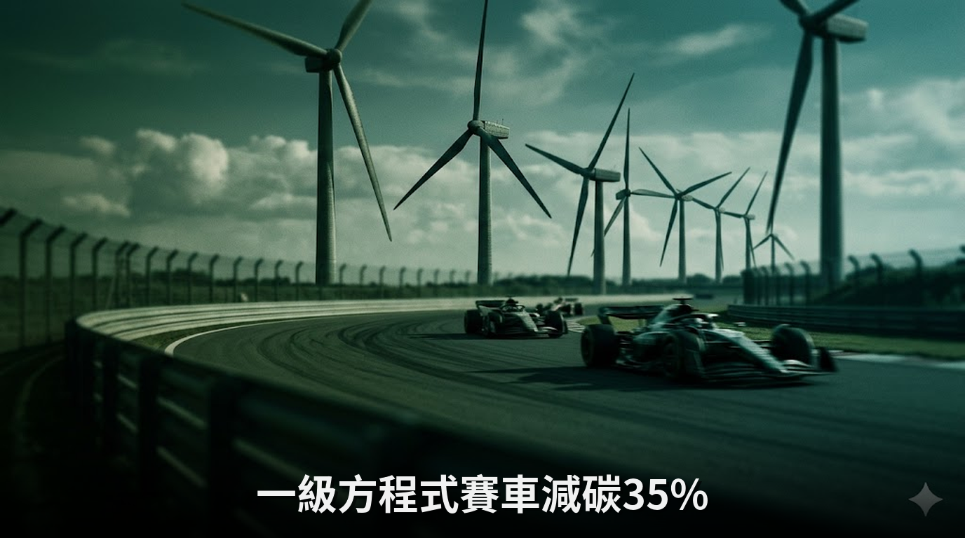 一級方程式賽車減碳35%，朝淨零排放目標邁進