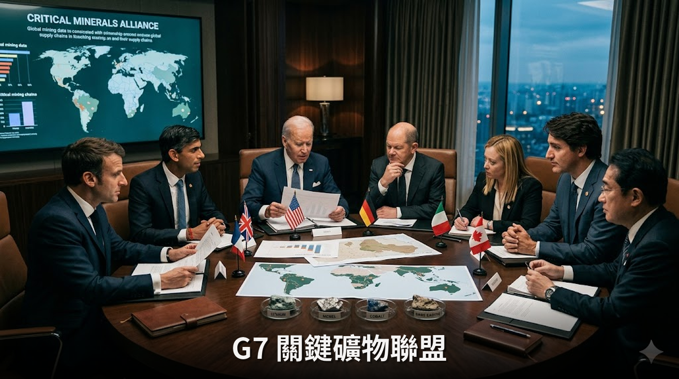 G7 成立關鍵礦物聯盟，警告「消費者俱樂部」