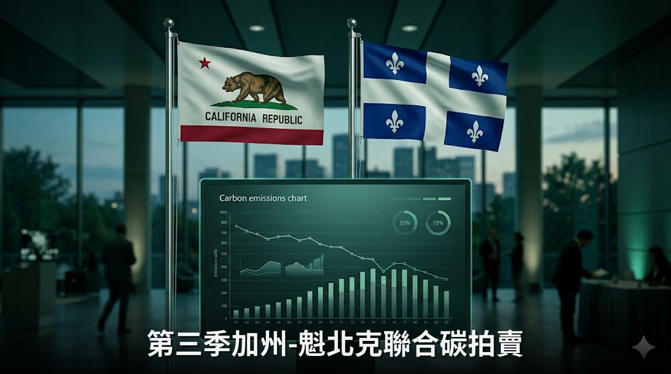 第三季加州-魁北克聯合碳拍賣權數量僅減少1%