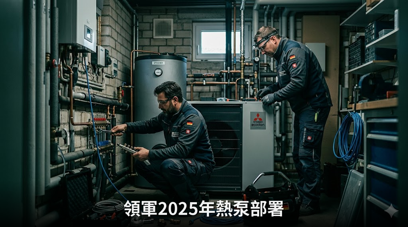 歐盟領軍2025年熱泵部署，德國成最大增長國