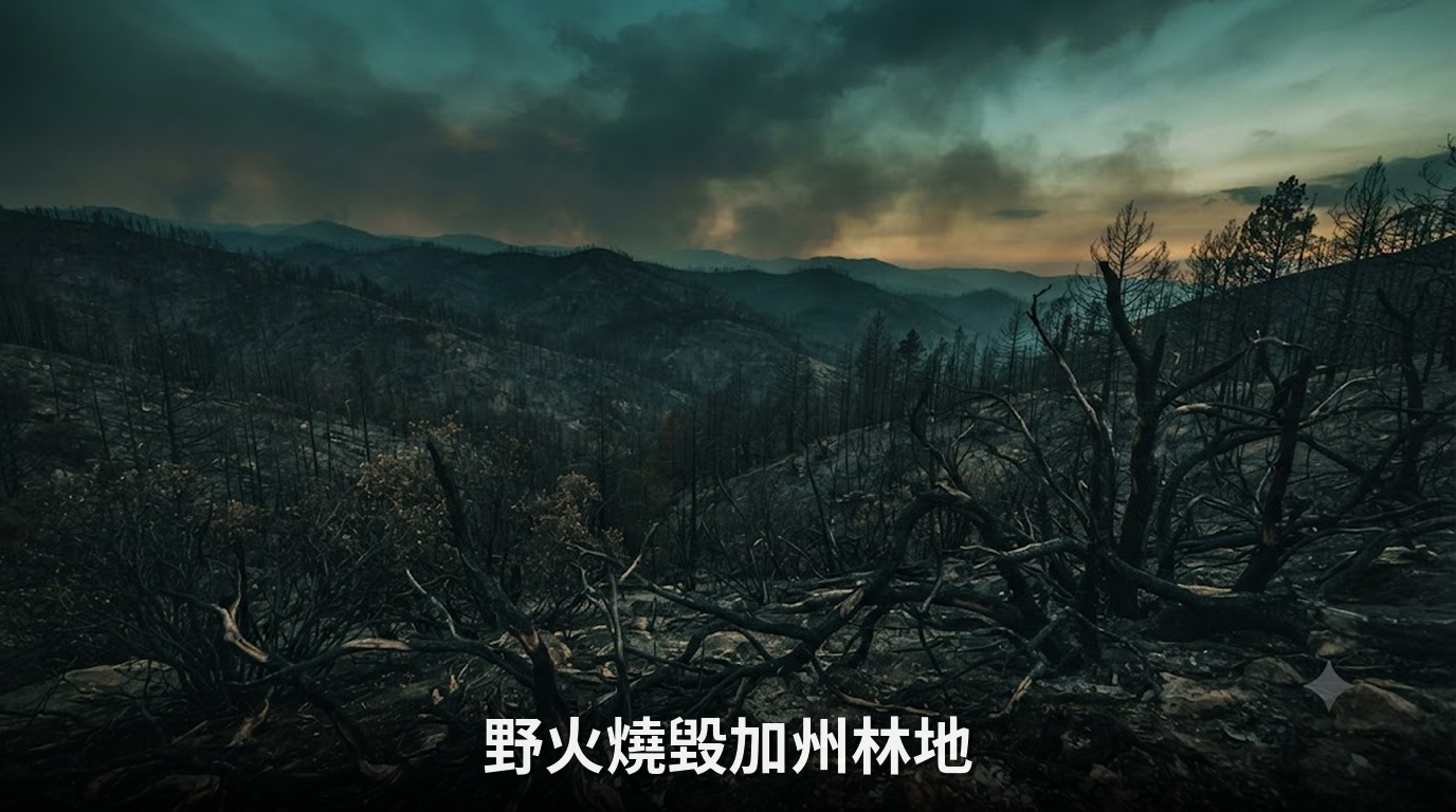 野火燒毀加州林地碳匯項目