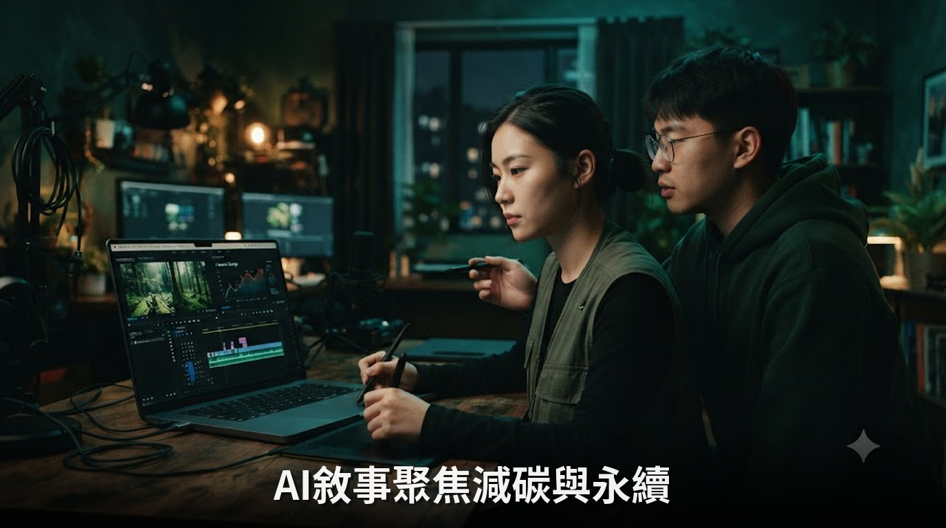 世新大學學生以AI敘事聚焦減碳與永續