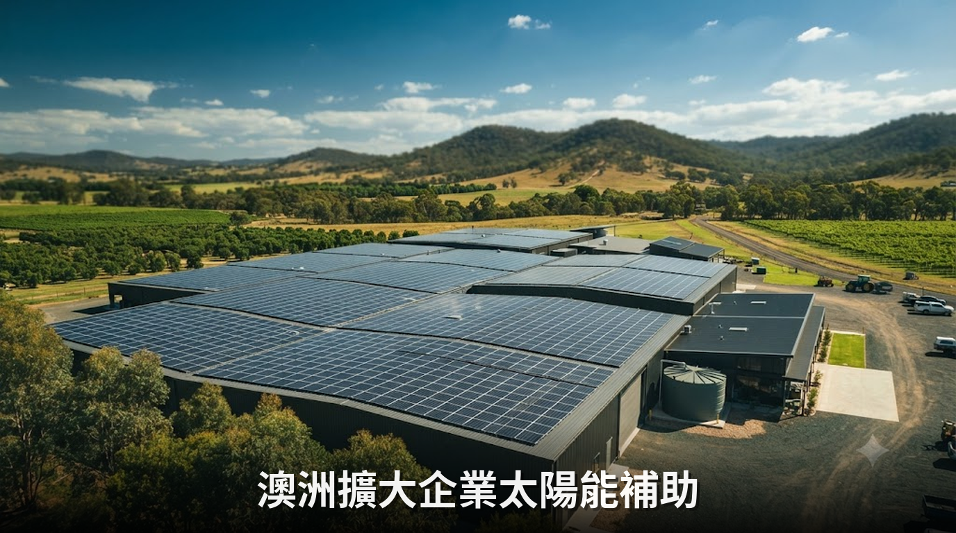 澳洲翻新太陽能補助計畫，助企業擴建十倍屋頂光電