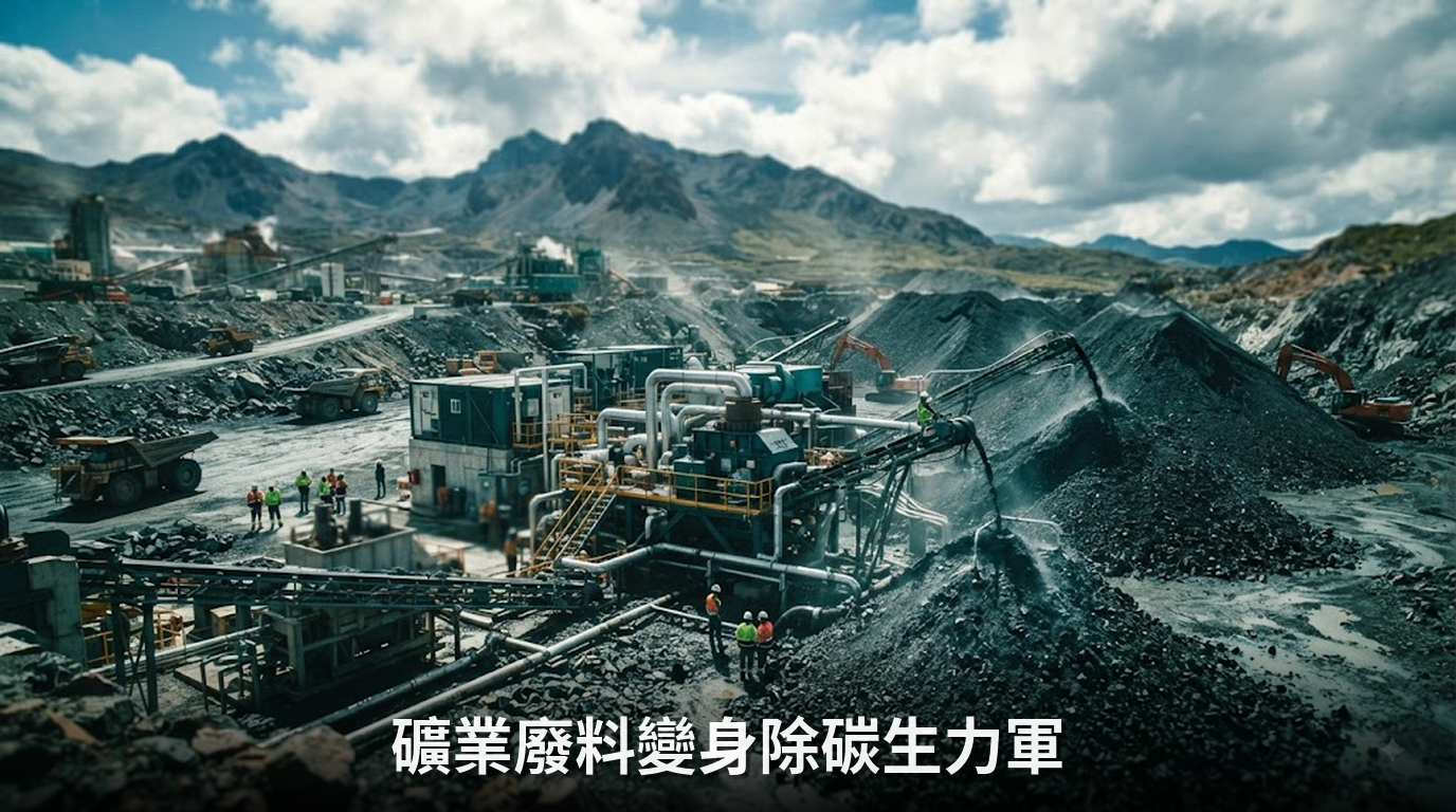 礦業廢料成減碳新星！每年創造十億噸碳移除潛力