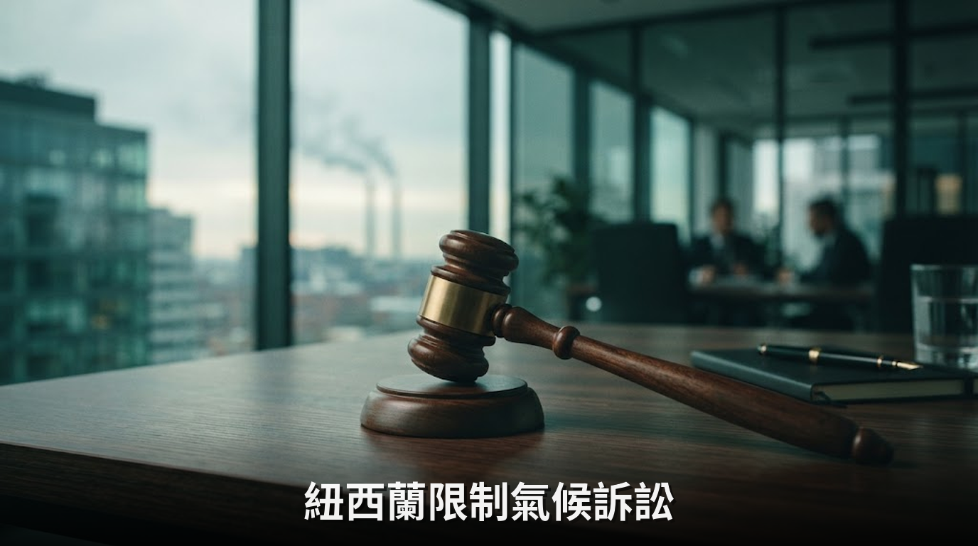 紐西蘭推動新法限制氣候訴訟，保護企業免遭究責