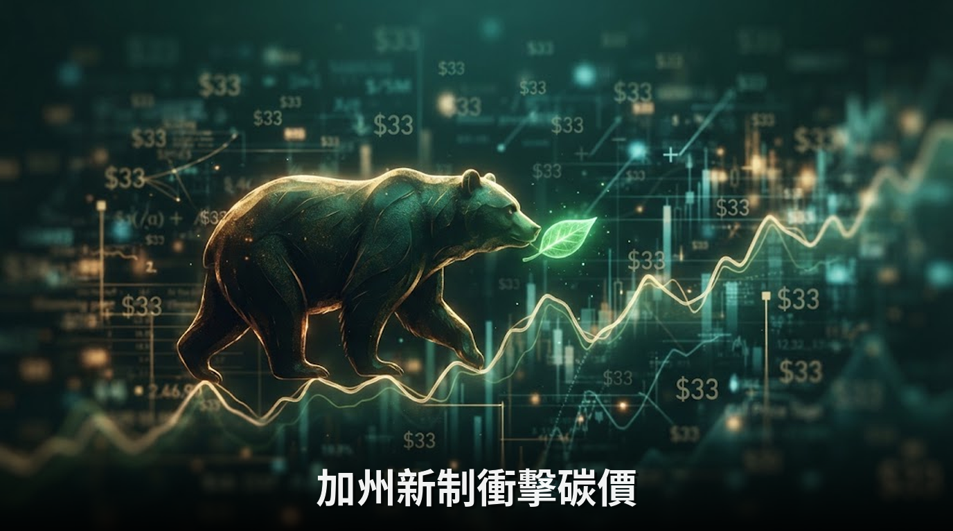 加州ETS新制定案，碳權期貨微跌至33美元