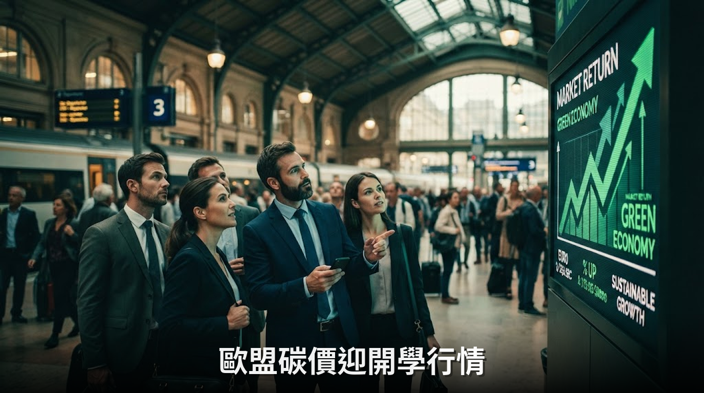 歐盟碳市買氣回溫！碳價單週漲1.8%迎開學行情