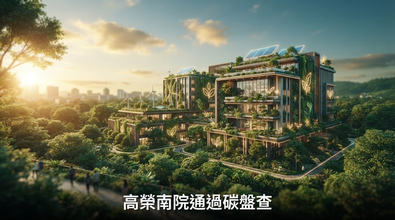 高榮南院實踐綠色醫療，成功通過碳盤查國際驗證