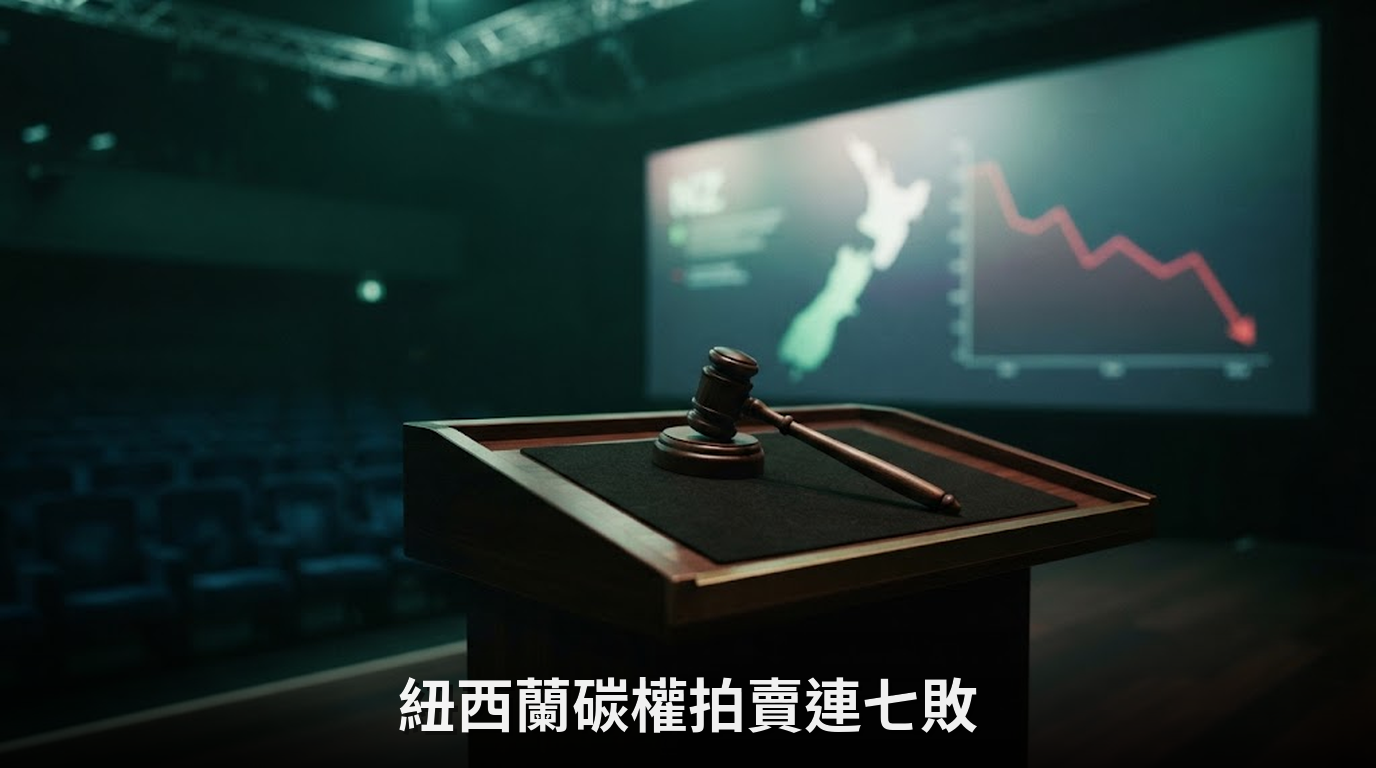 紐西蘭碳權拍賣連七次流標，碳現貨價格持續下挫