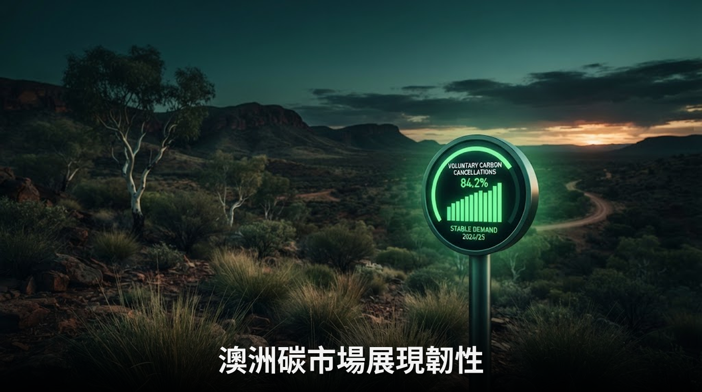 澳洲8月自願性碳權註銷持平，市場需求展現強勁韌性