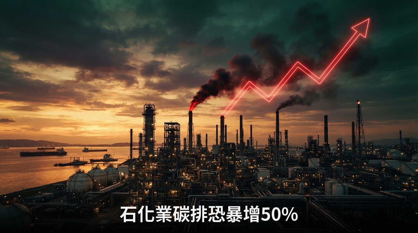 全球石化業碳排拉警報：2050年預估將暴增50%