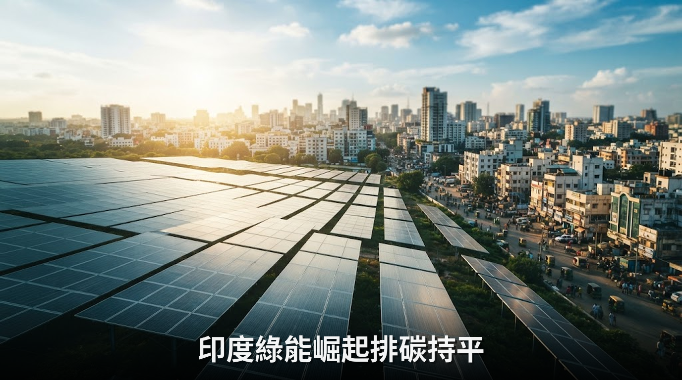 印度乾淨能源發威！電力部門碳排放連續兩年零成長